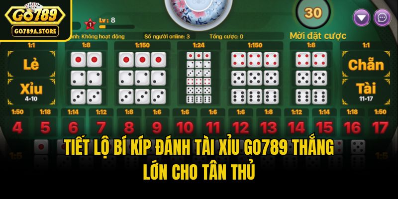 Tiết lộ bí kíp đánh tài xỉu Go789 thắng lớn cho tân thủ